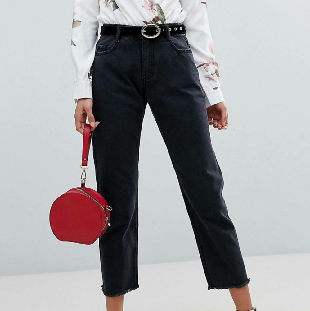 Black Straight Leg Jeans